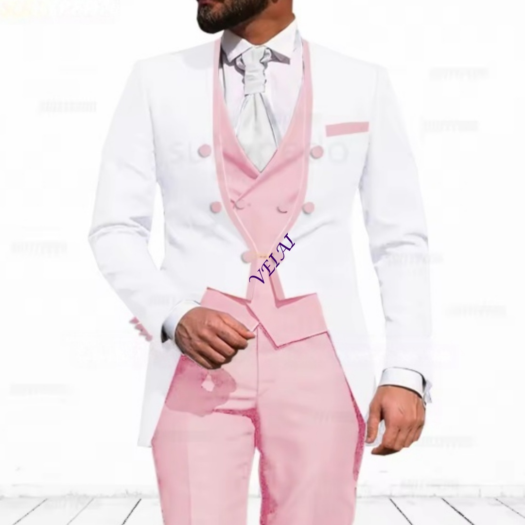 Men'S Formal Wear - Maßgeschneiderter himmelblauer 3-teiliger Anzug für Herren,