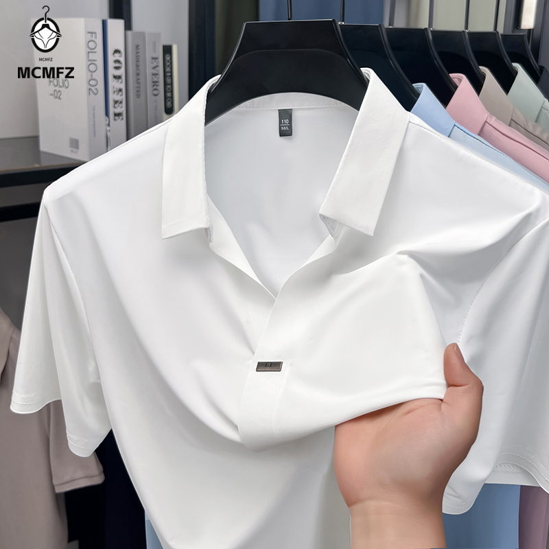 Men Formal Wear Summer - Einfacher verdeckter Knopfverschluss für Herrenhemden mit