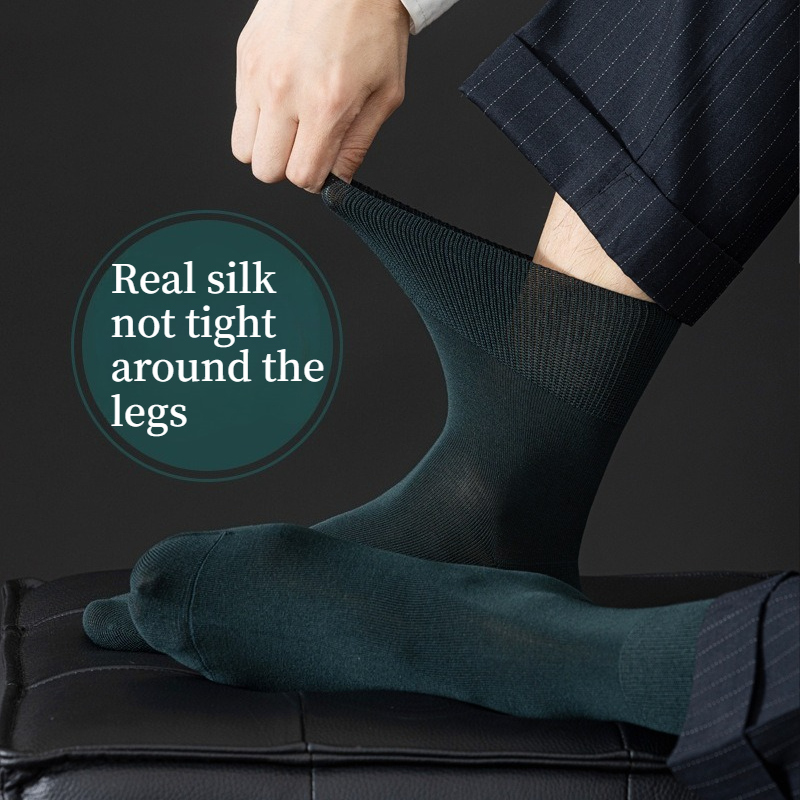 Men Formal Wear Dress - Herren Business-Socken aus echter Seide, nicht