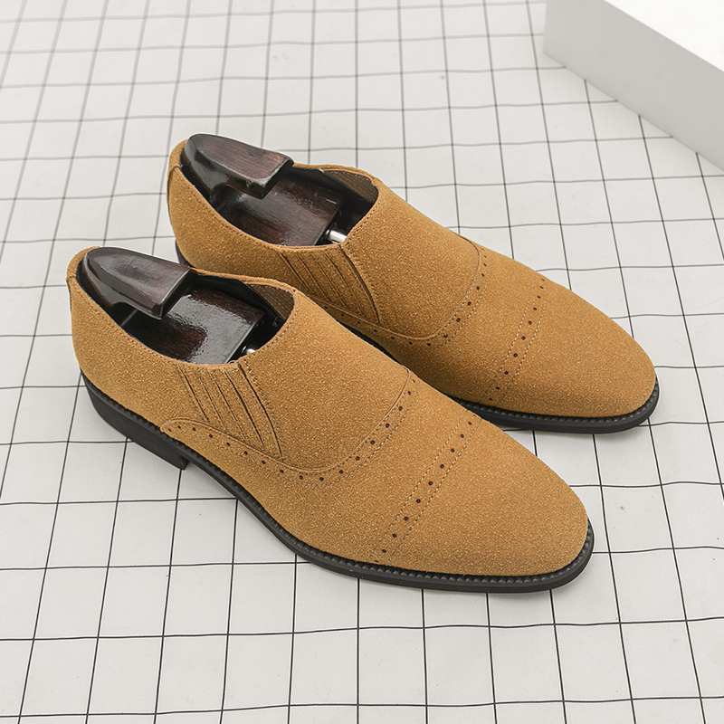 Formal Wear For Men Yellow - Retro Herren-Loafer Schwarz Gelb Wildleder Herren