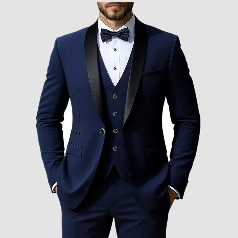 Men Formal Wear Wedding - Formelles Anzugset für Herren, Business-Casual, Slim-Fit-Smoking