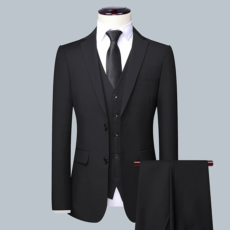 Men Formal Wear Wedding - Einfarbiger Business-Anzug für Herren, 2025, hochwertige