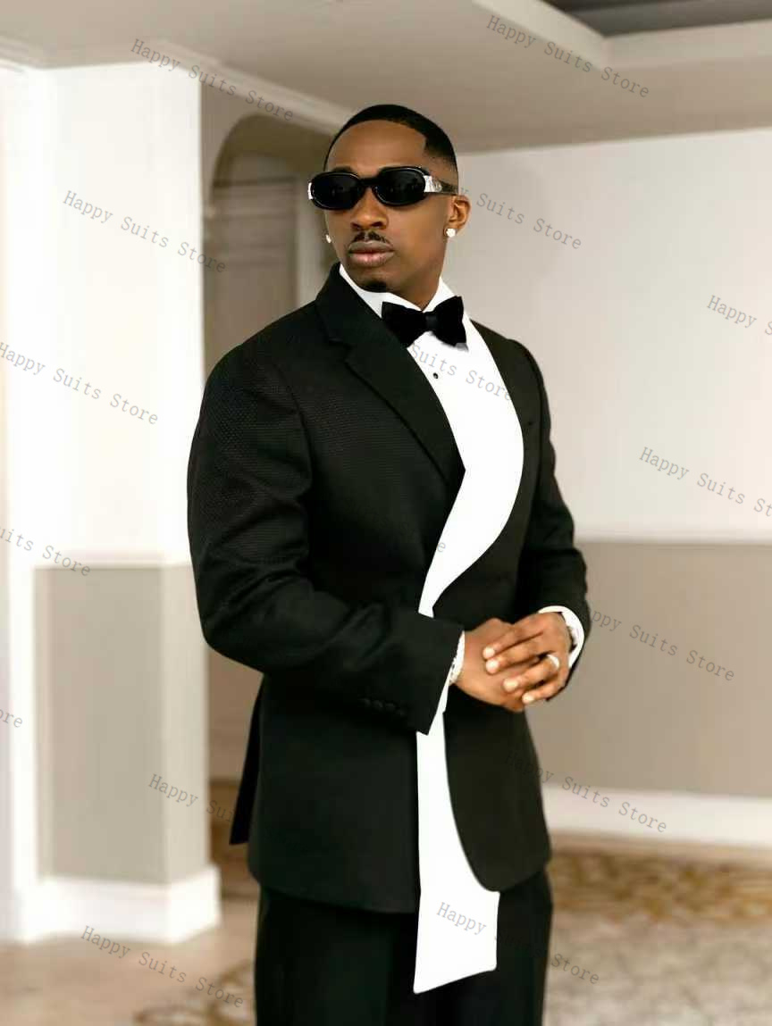 Schwarz-Weißer Herrenanzug Set – Formal Wear Jersey For Men Bewertung und Preis