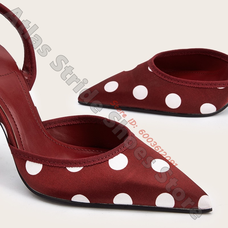 Satin Weiße Polka Dot Slingbac – Satin Bow Tie Bewertung und Preis
