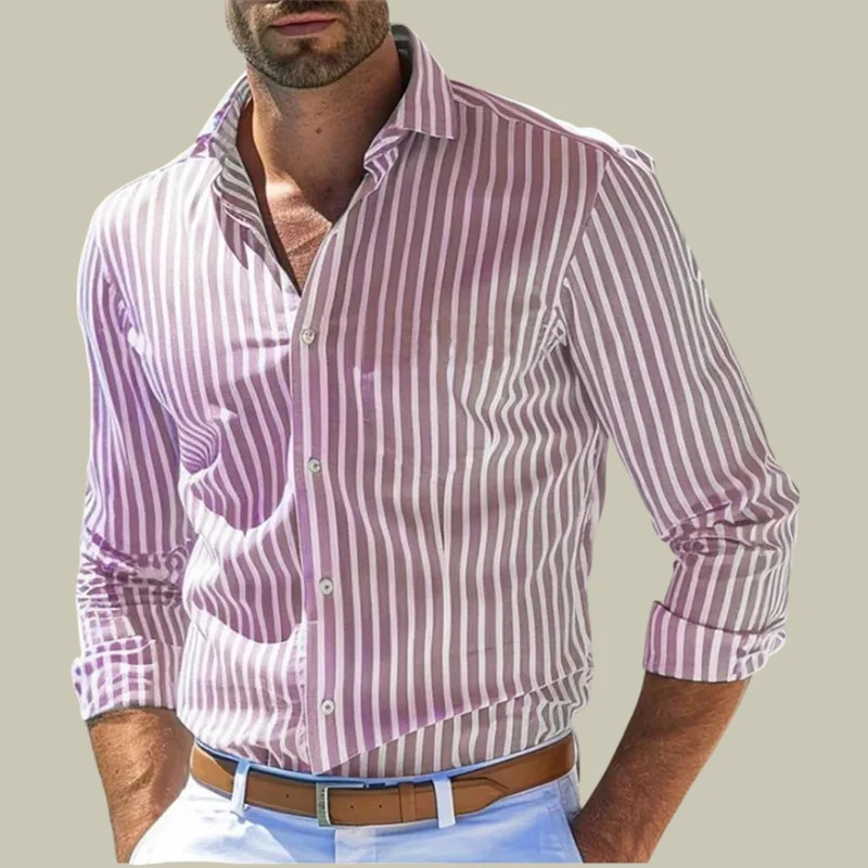 Herren Slim-Fit Hemd mit gestr – Y2K Formal Wear Men Bewertung und Preis