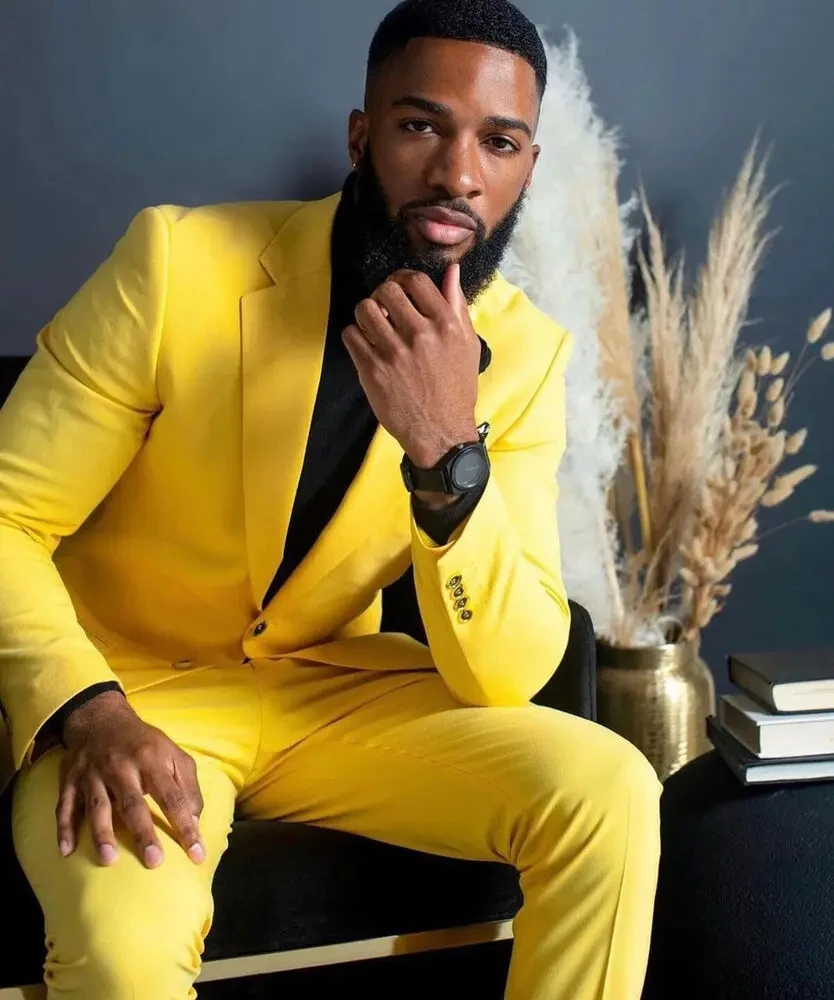 Gelbe Herrenanzüge Slim Fit Ei – Formal Wear For Men Yellow Bewertung und Preis