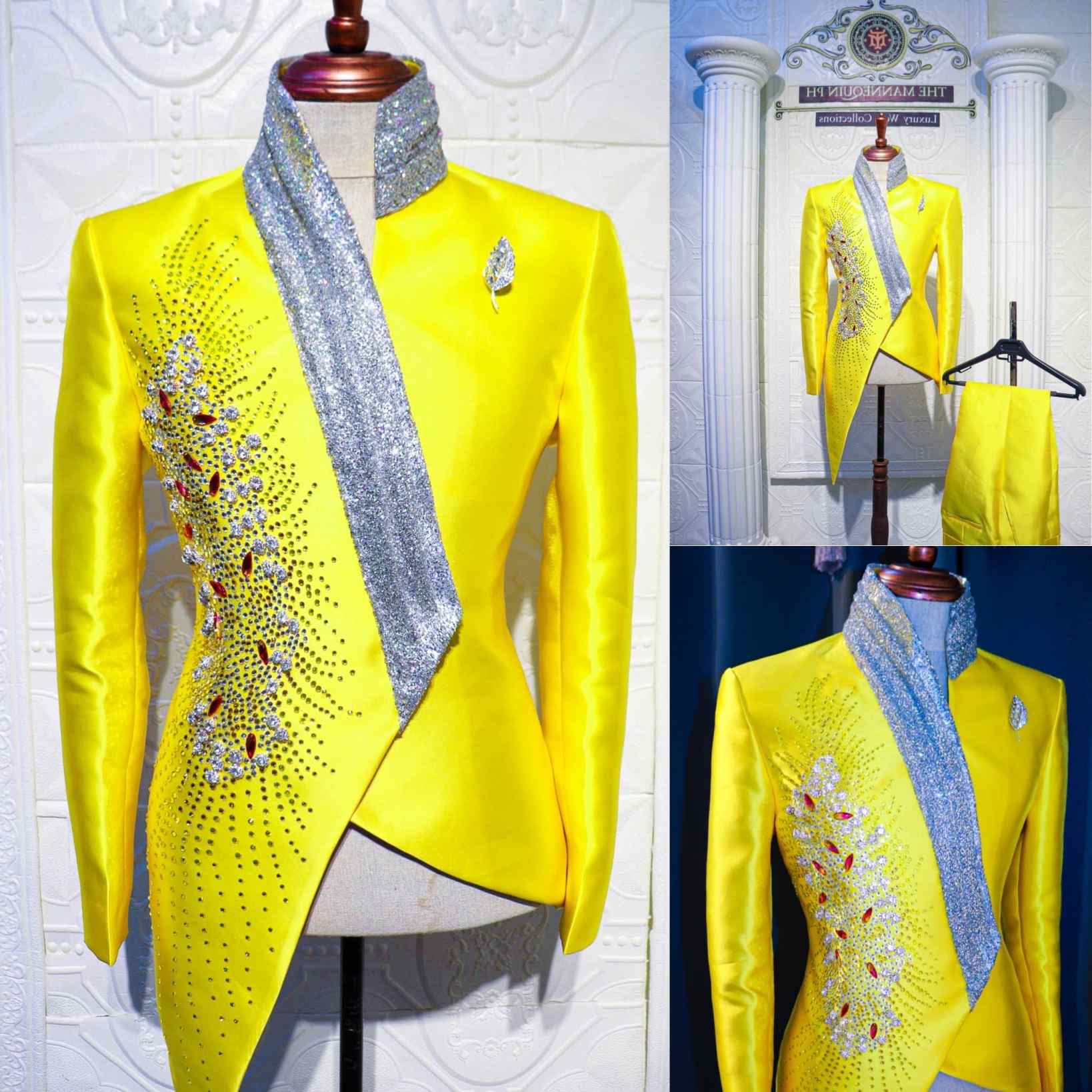 Modischer gelber Hochzeits-Smo – Formal Wear For Men Yellow Bewertung und Preis