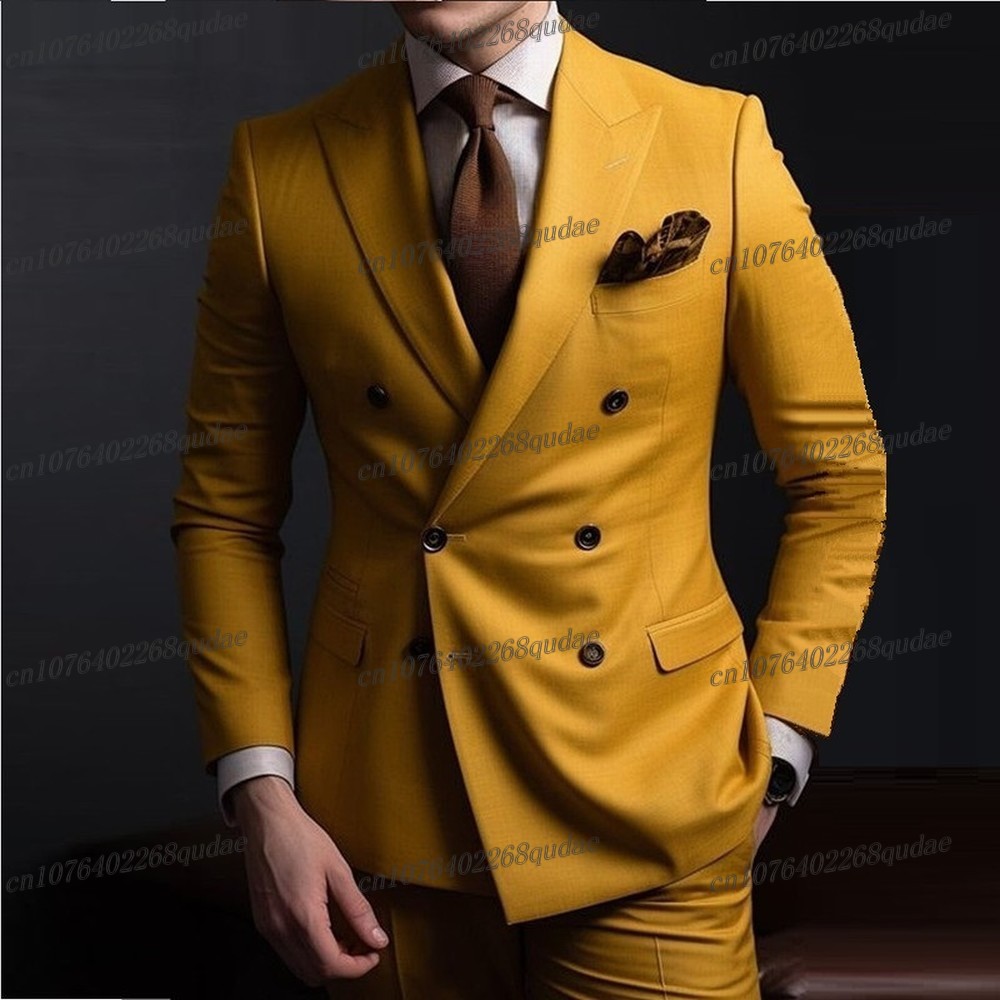 Dunkelgelber Herrenanzug für f – Formal Wear For Men Yellow Bewertung und Preis