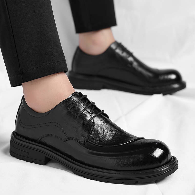 Braune, glänzende, echte Leder – Men'S Formal Wear For Office Bewertung und Preis