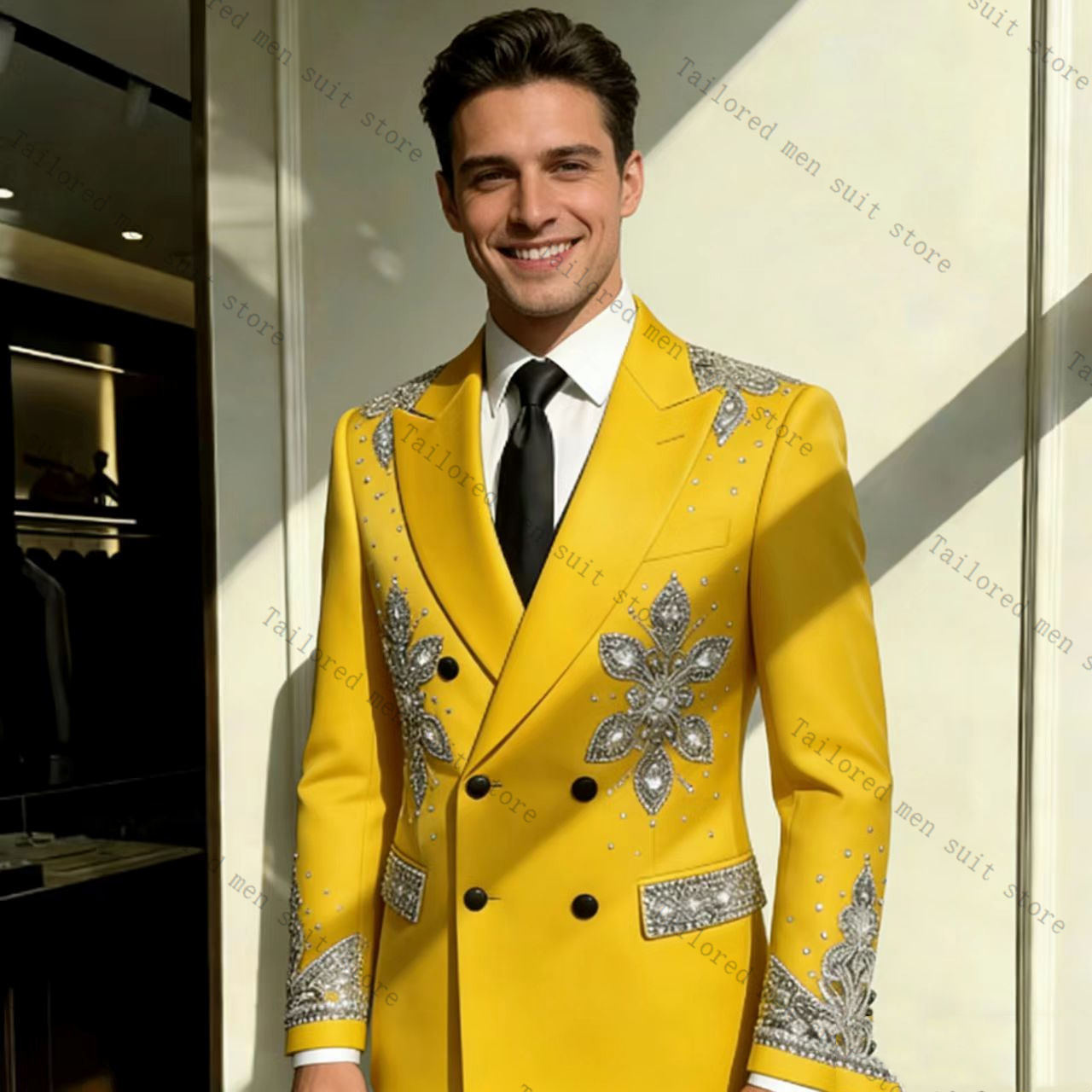 Gelber Herrenanzug 2-teilig mi – Formal Wear For Men Yellow Bewertung und Preis