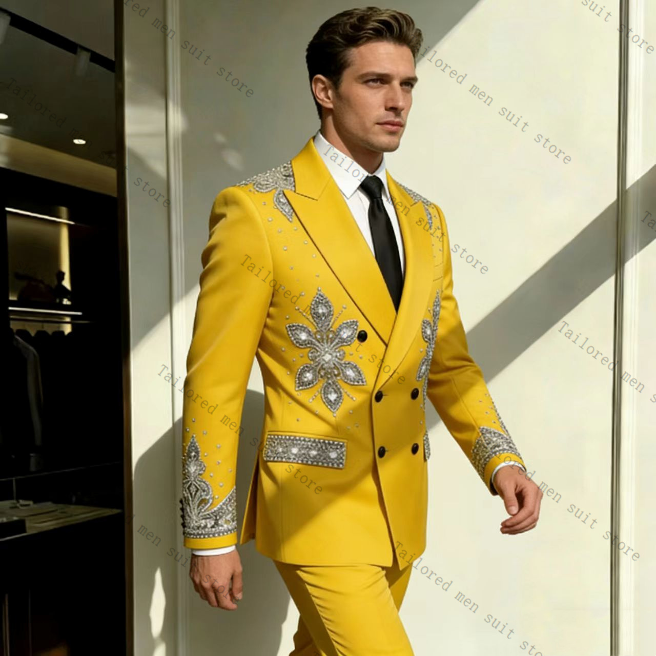 Gelber Herrenanzug 2-teilig mi – Formal Wear For Men Yellow Bewertung und Preis