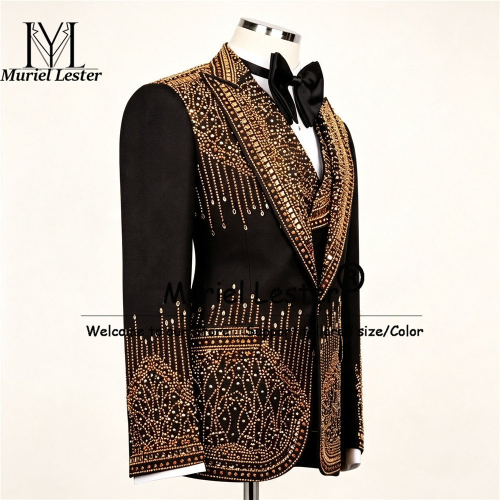 Luxus-Herrenanzüge 3-teiliges  – Men Formal Wear Wedding Bewertung und Preis