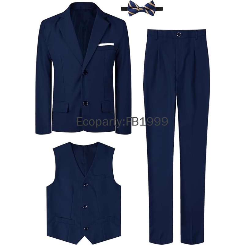 4-teiliger Anzug für Kinder, J – Formal Wear For Men Kids Bewertung und Preis
