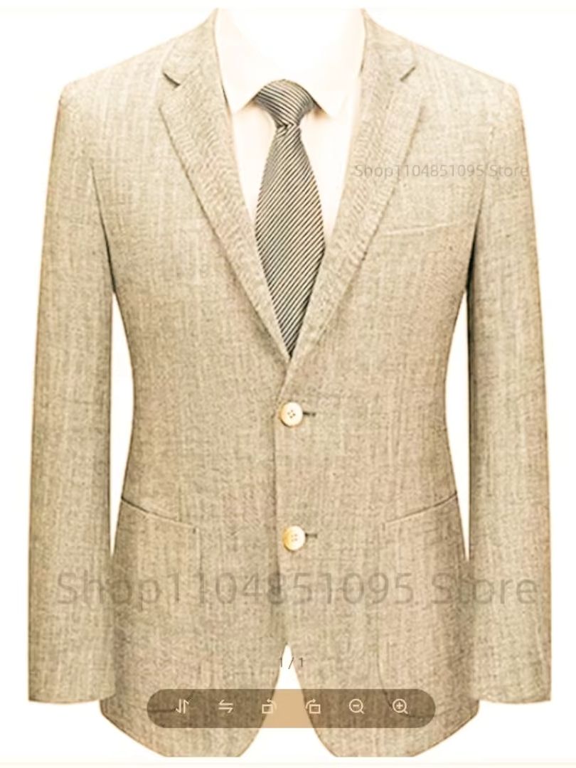 Herren Slim Fit Leinen-Anzugbl – Men Formal Wear Summer Bewertung und Preis