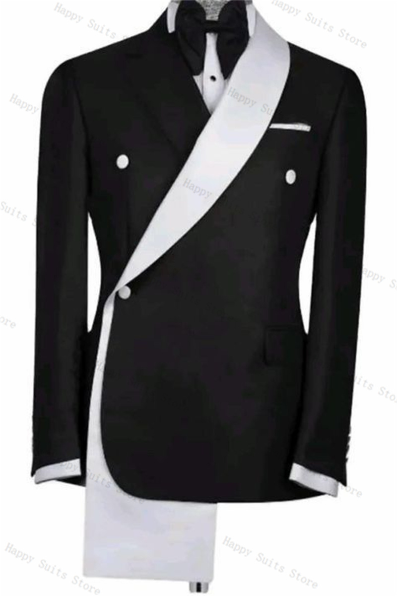 Schwarz-weißes Herrenanzug-Set – Formal Wear Jersey For Men Bewertung und Preis