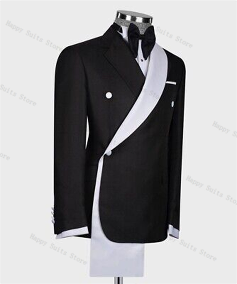 Schwarz-weißes Herrenanzug-Set – Formal Wear Jersey For Men Bewertung und Preis