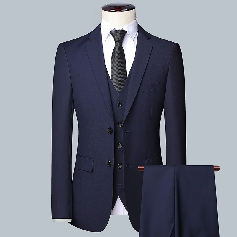 Einfarbiger Business-Anzug für – Men Formal Wear Wedding Bewertung und Preis