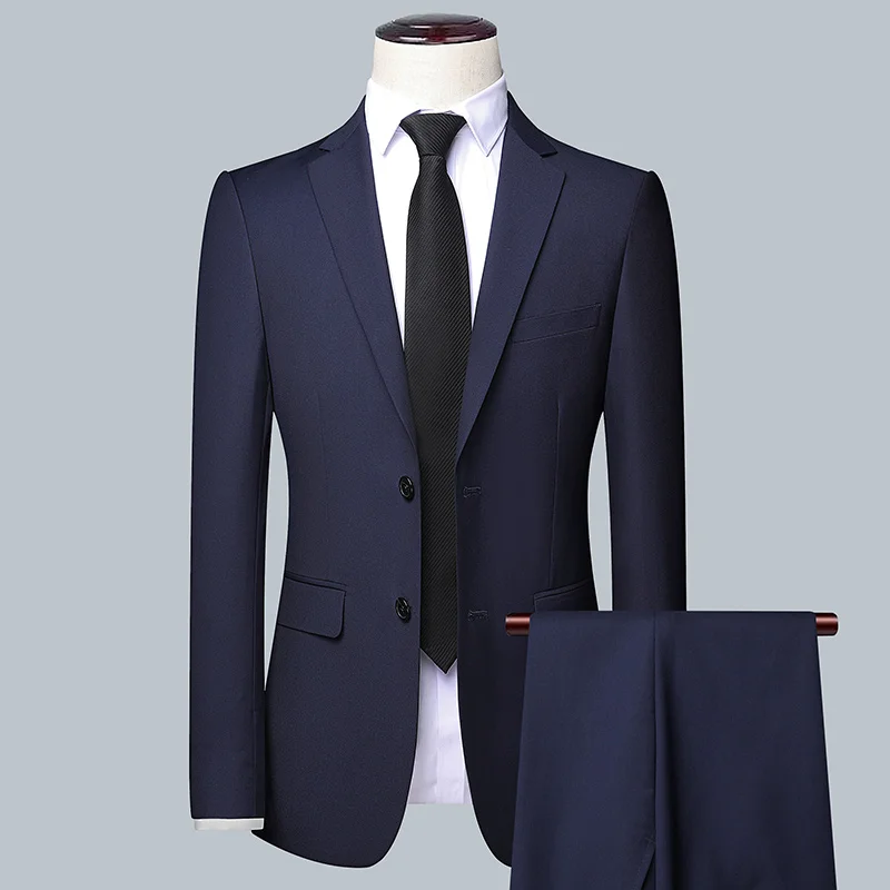 Einfarbiger Business-Anzug für – Men Formal Wear Wedding Bewertung und Preis