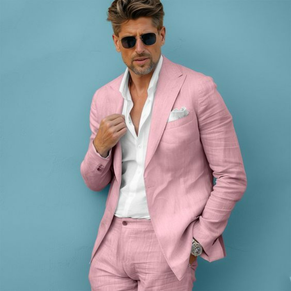 Leinen Hochzeitsanzüge für Her – Men Formal Wear Summer Bewertung und Preis