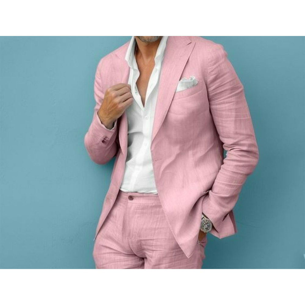 Leinen Hochzeitsanzüge für Her – Men Formal Wear Summer Bewertung und Preis