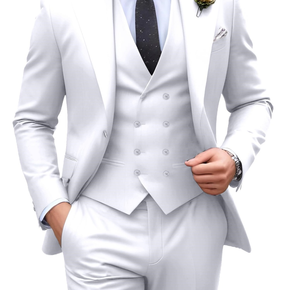 3-teilige einfarbige Herrenanz – Men Formal Party Wear Outfit Bewertung und Preis