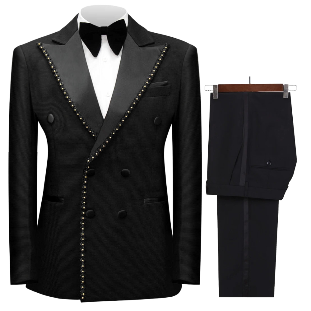Doppelreihiger Perlenbesetzter – Men Formal Wear Wedding Bewertung und Preis