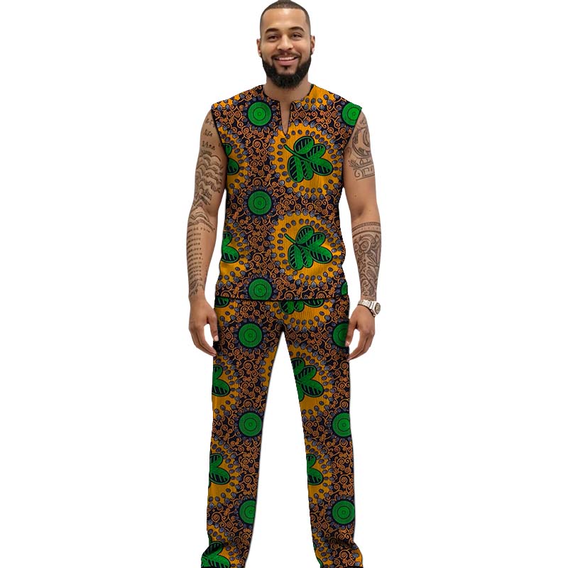 Afrikanisches Print-Couture-Se – Men Formal Party Wear Outfit Bewertung und Preis