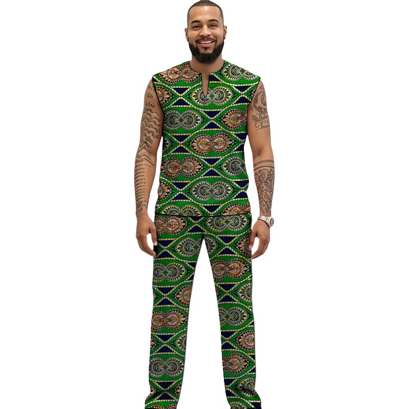 Afrikanisches Print-Couture-Se – Men Formal Party Wear Outfit Bewertung und Preis