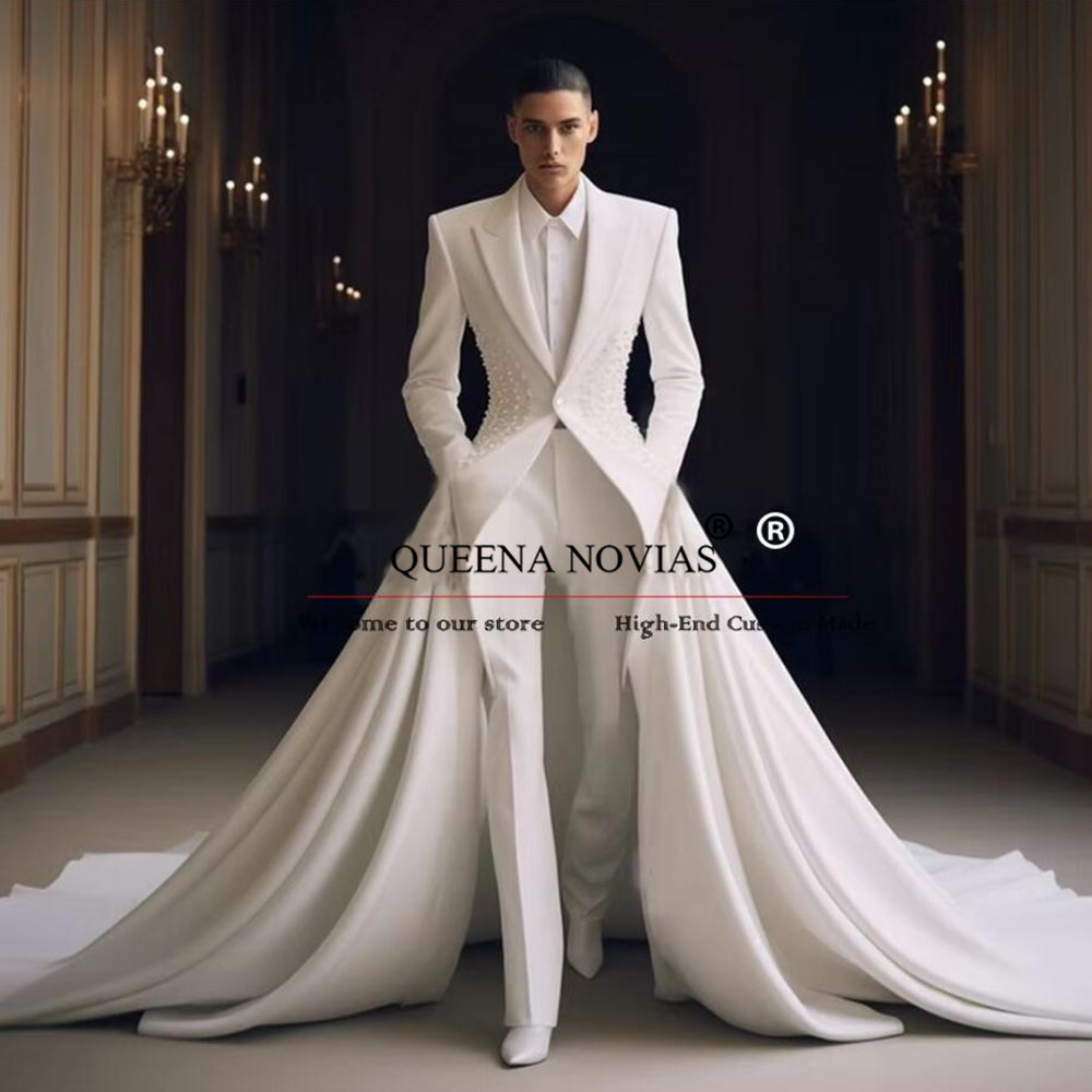 Elegante Perlen-Herrenanzüge m – Formal Wear Jersey For Men Bewertung und Preis
