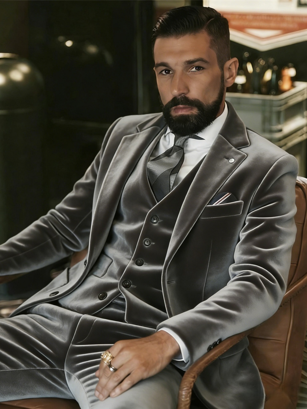 Herren-Samtanzüge 3-teilig Tan – Men Formal Party Wear Outfit Bewertung und Preis
