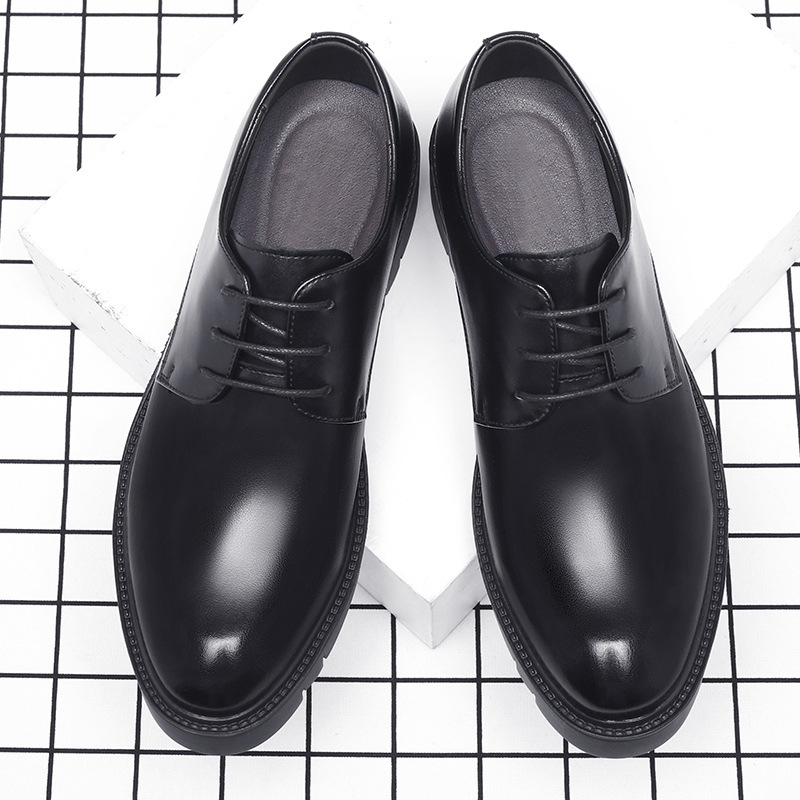 Herrenschuhe aus schwarzem Led – Men Formal Wear Dress Bewertung und Preis