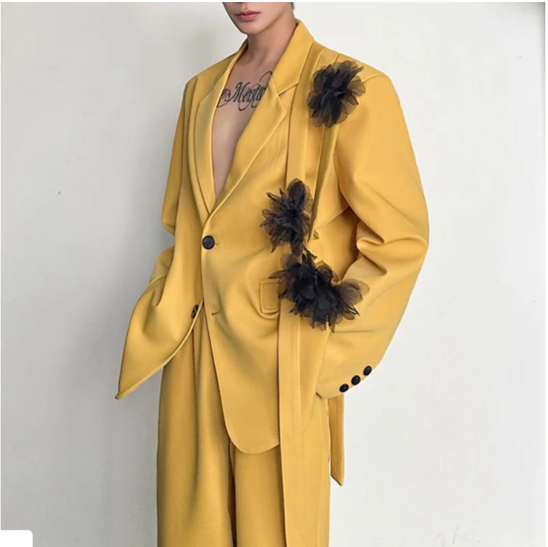 Gelber Herrenanzug Set 2-teili – Formal Wear For Men Yellow Bewertung und Preis