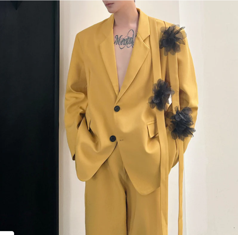 Gelber Herrenanzug Set 2-teili – Formal Wear For Men Yellow Bewertung und Preis